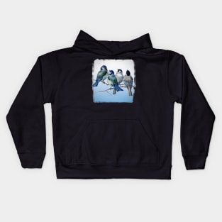 Vintage Bluebirds Kids Hoodie